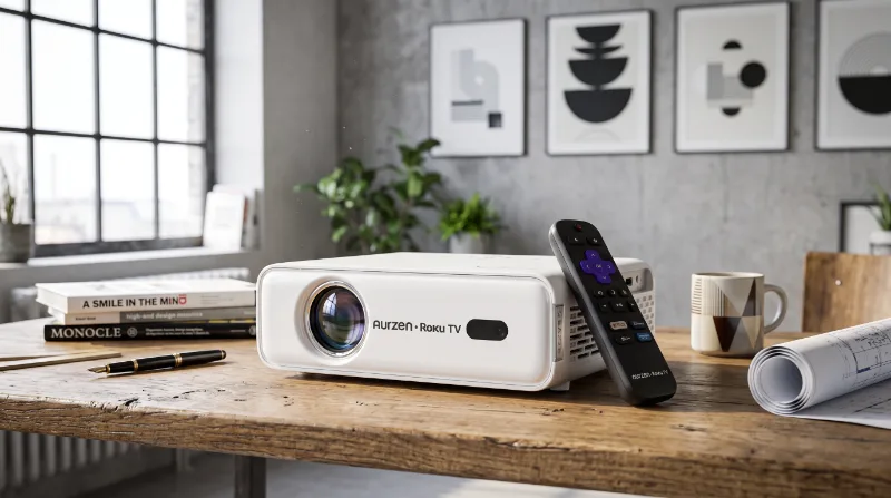 Aurzen Roku TV D1R Mini Projector