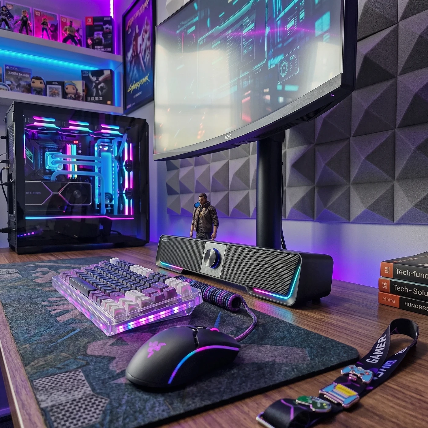 Barra de Sonido para PC Jeecoo A40 con Bluetooth y Luz LED — foto 2