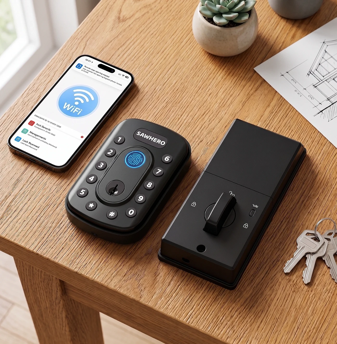 Cerradura Inteligente Sin Llave con WiFi Integrado — en uso