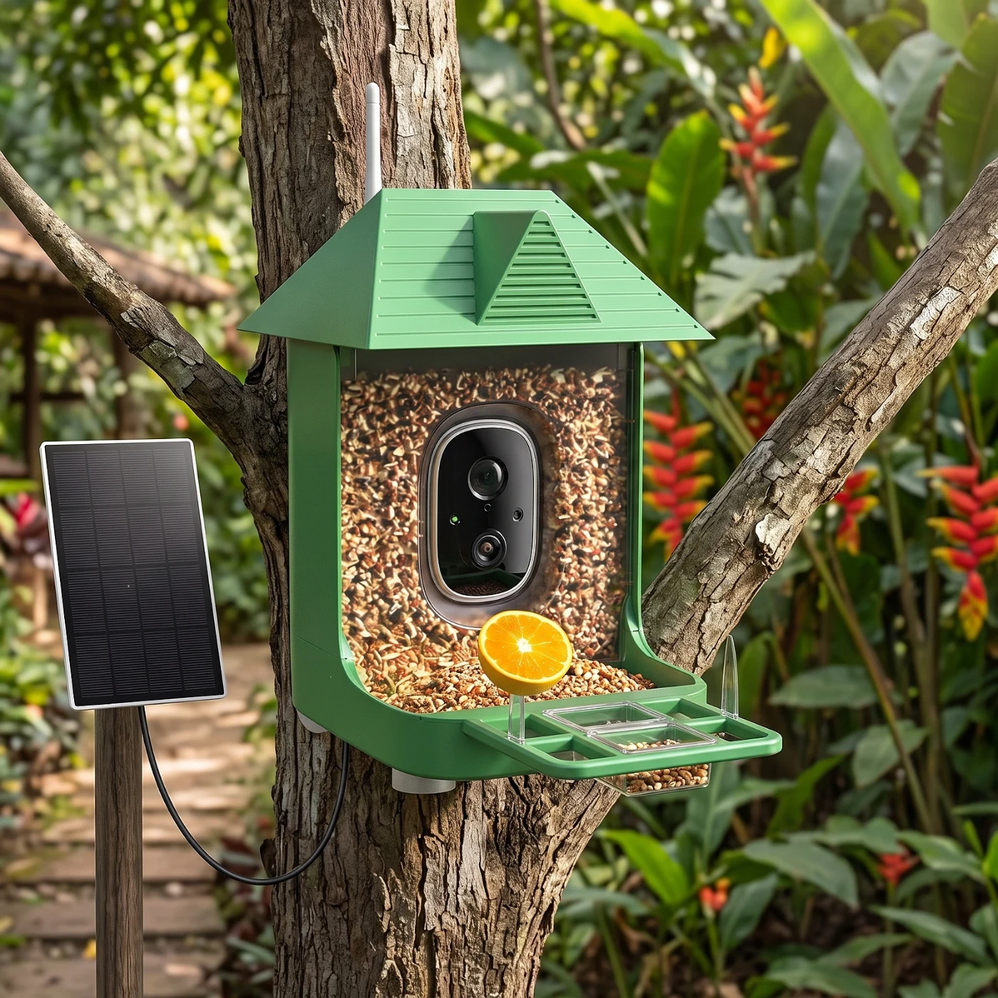 Comedero Inteligente para Pájaros con Cámara 2K y Panel Solar — foto 2