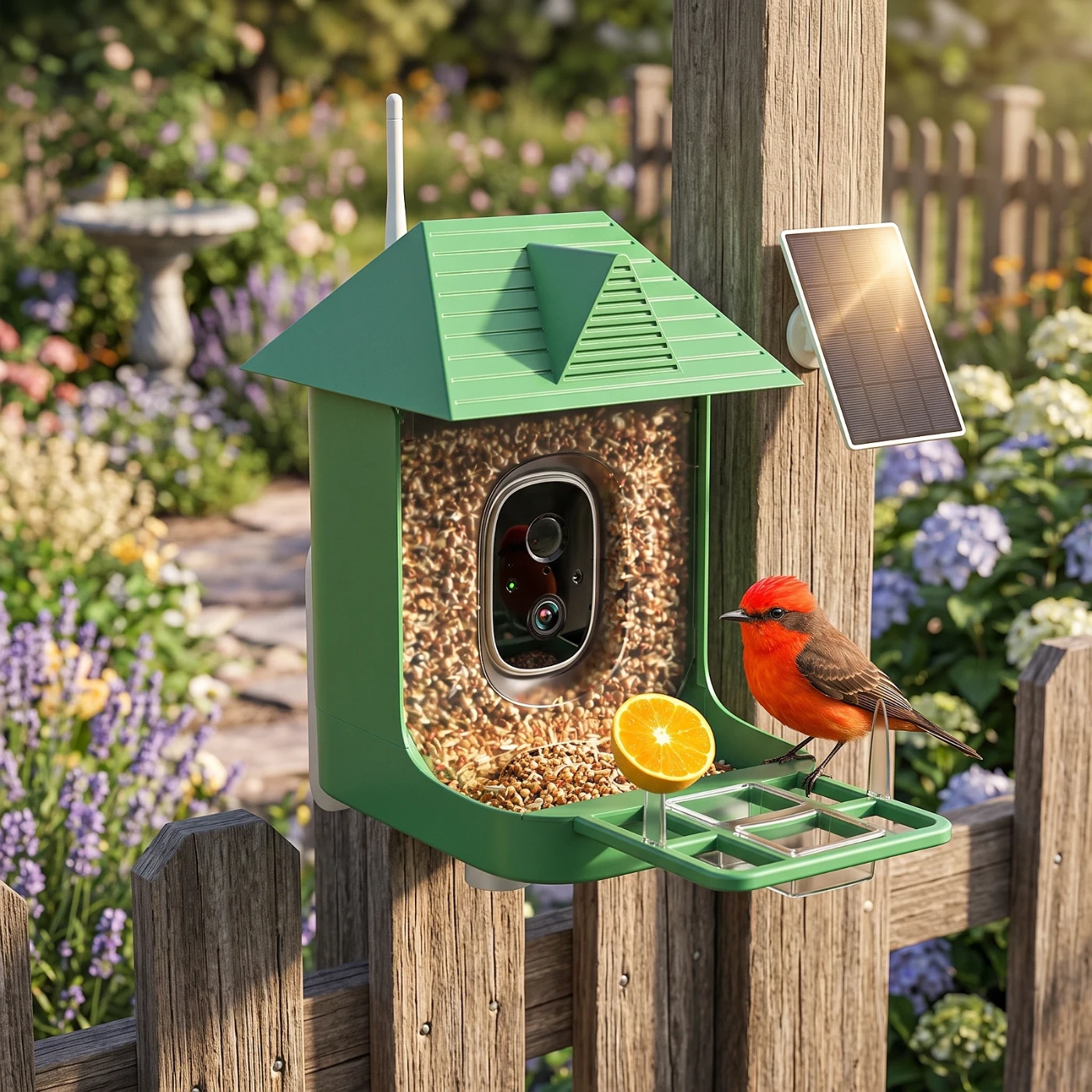Comedero Inteligente para Pájaros con Cámara 2K y Panel Solar — foto 3