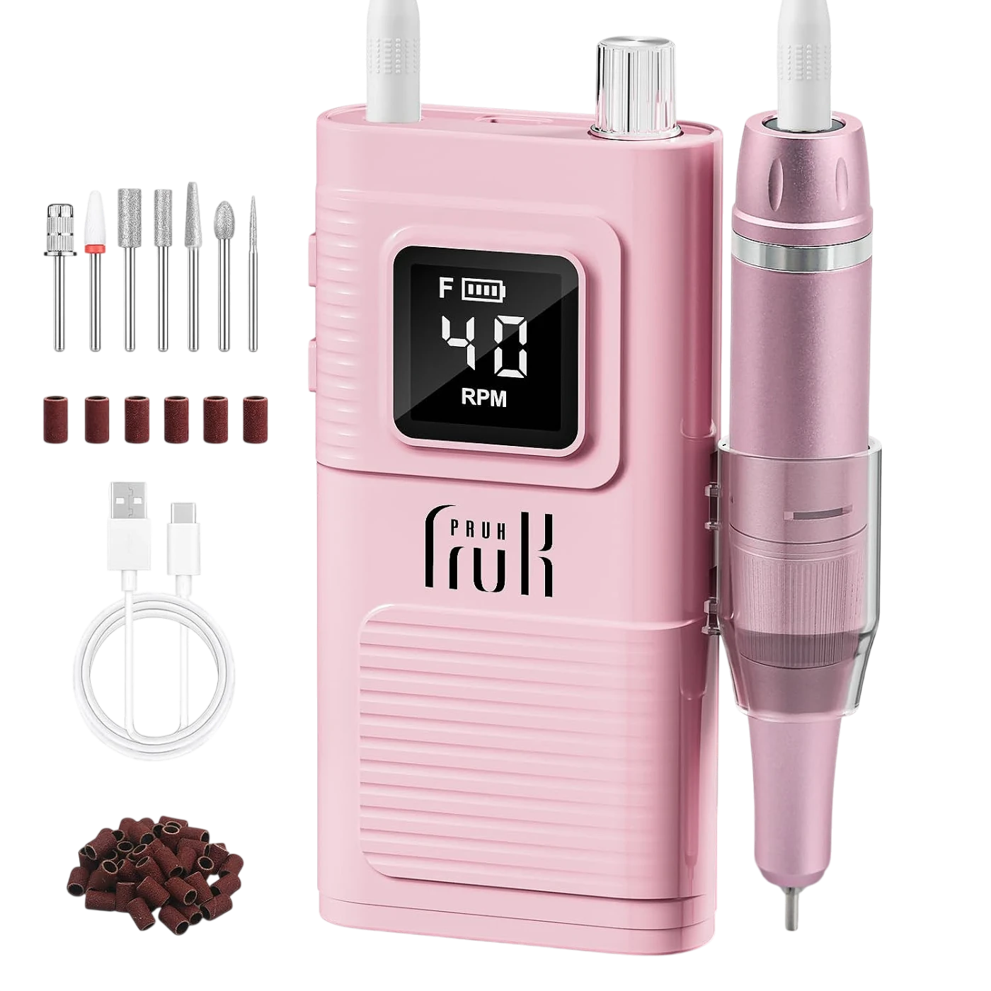 Kit Profesional de Lima Eléctrica Pruk 40000 RPM