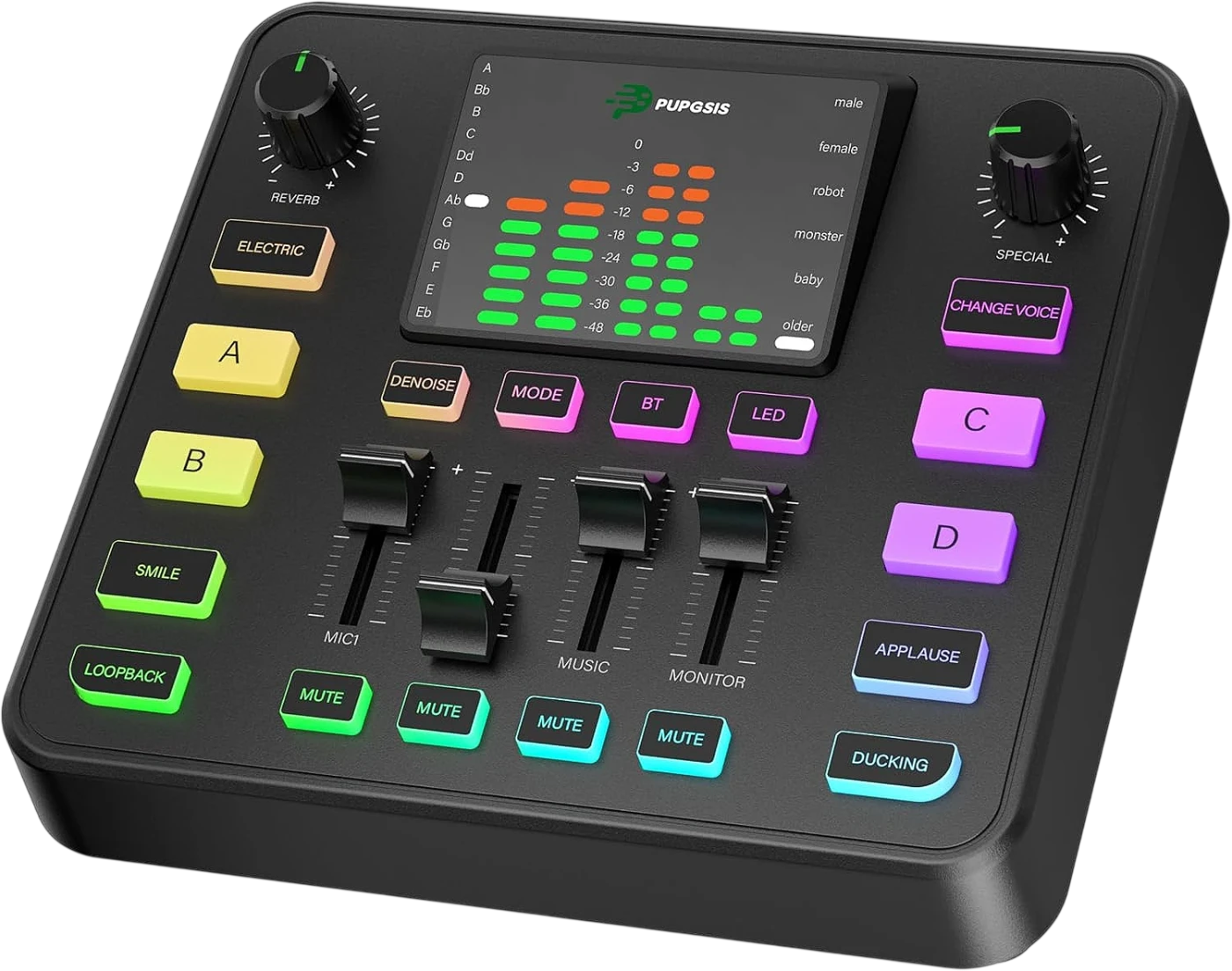 Mezclador de Audio Gamer con Interfaz