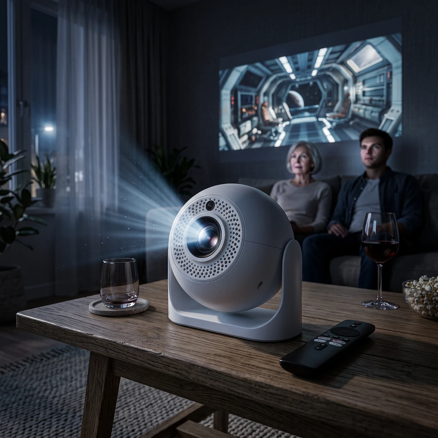 Proyector Portátil con Autoenfoque y WiFi Integrado — foto 3