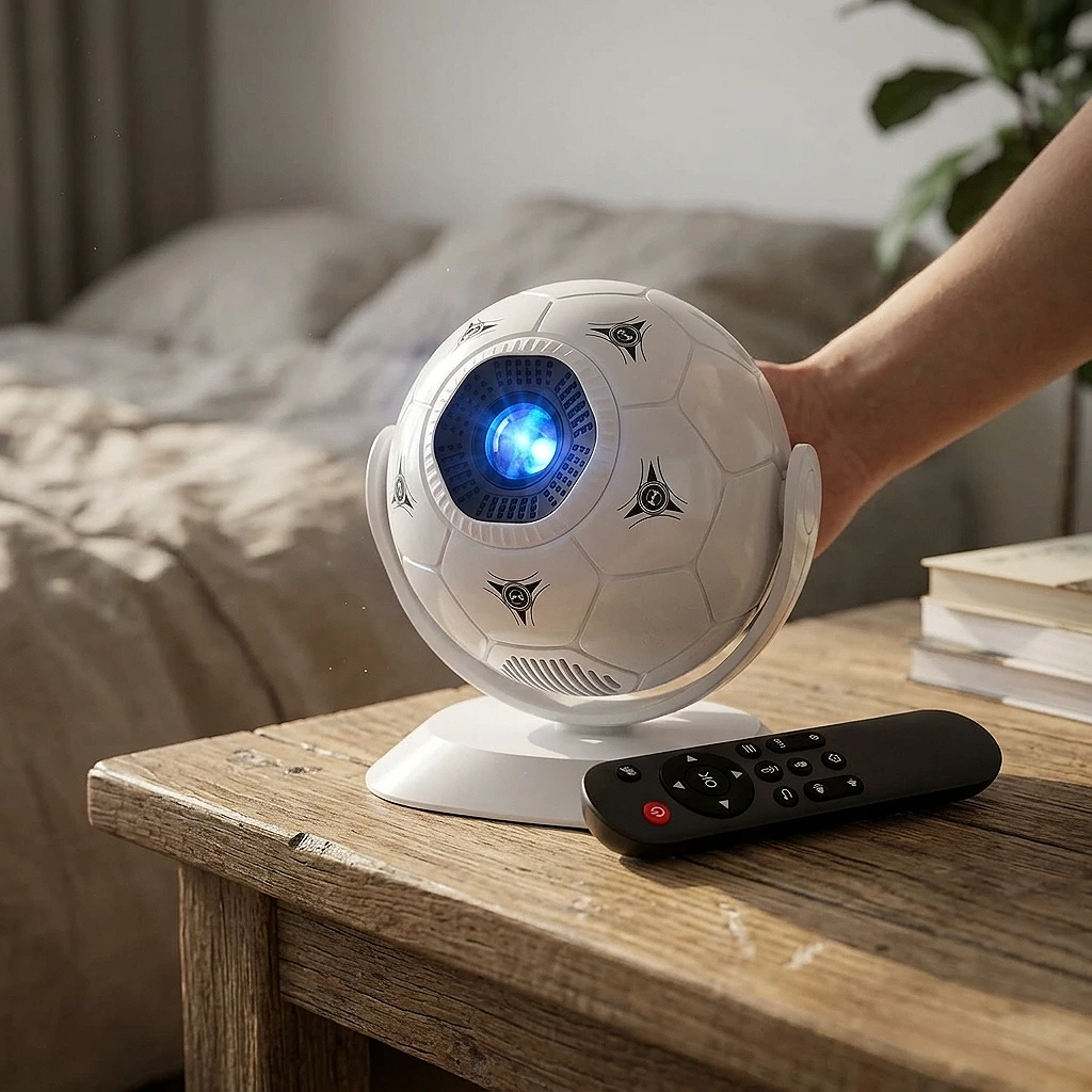 Proyector portátil Magcubic HY300F con Android 14 — en uso