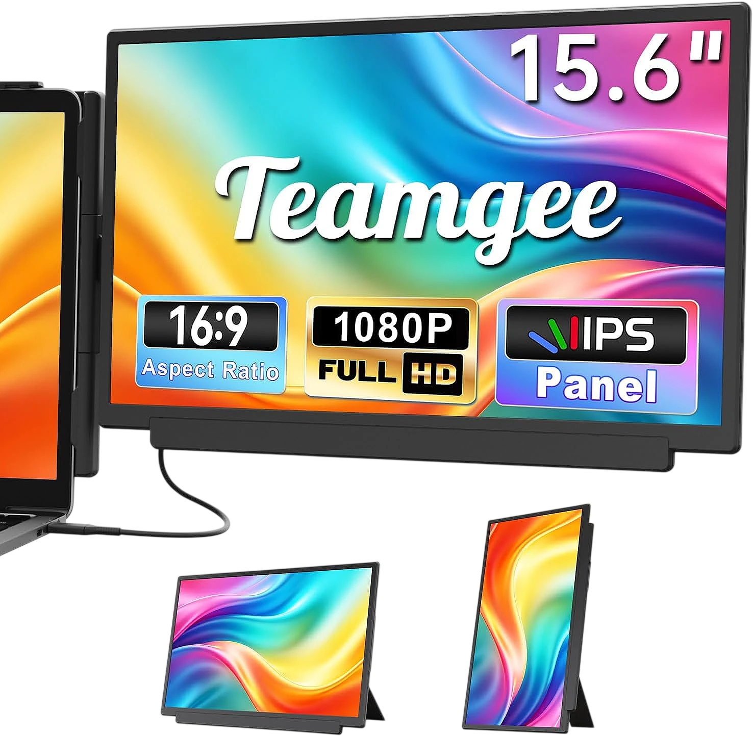 Monitor portátil Teamgee de 15,6 pulgadas para laptop
